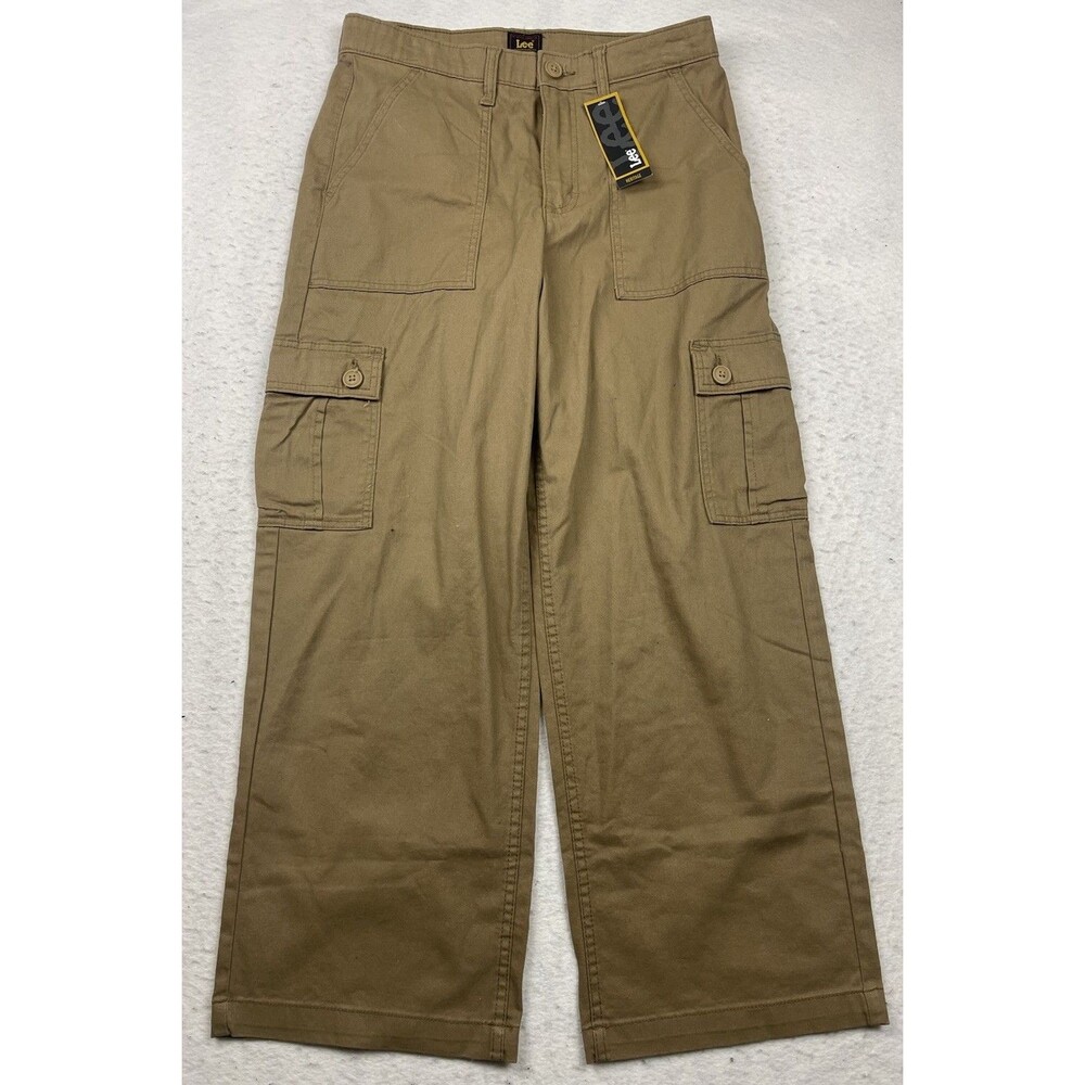 Lee Heritage Women’s Size 6 Loose Straight Khaki Mid-Rise Cargo Pants NWT